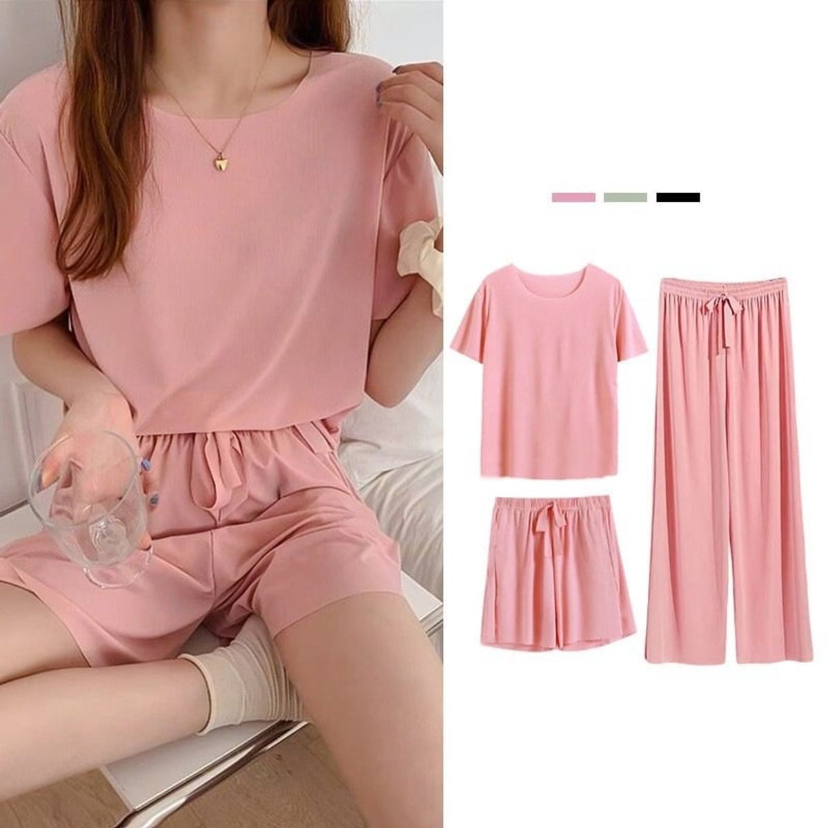 GENERICO - Conjunto de pijama 3 piezas