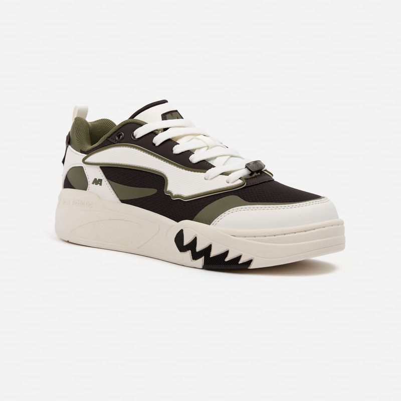 NEW ATHLETIC - Zapatillas New Athletic Skateboarding Kuel101 Crema Con Verde Militar Mujer