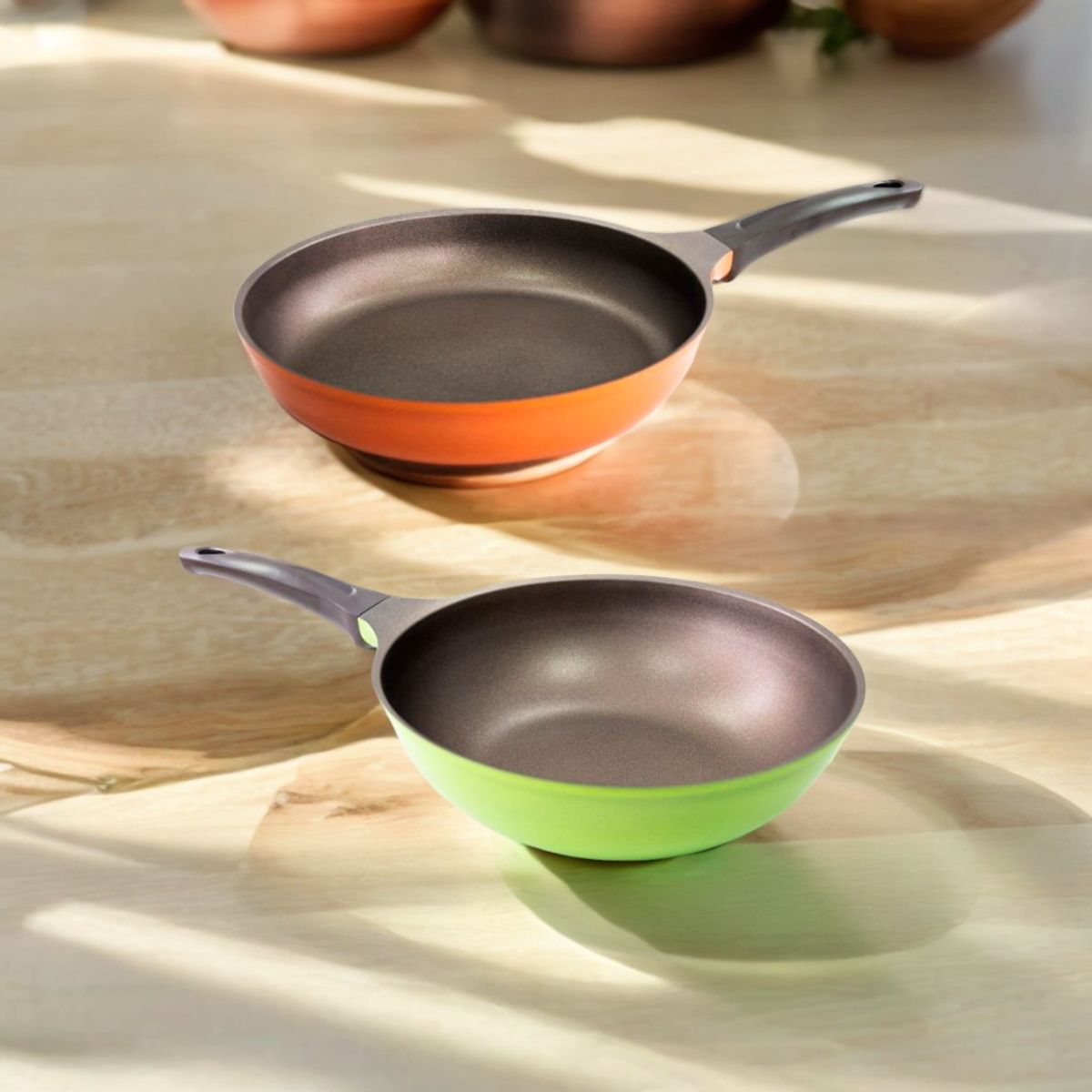 ROICHEN - Pack - sarten 28cm naranjo + wik 28cm verde
