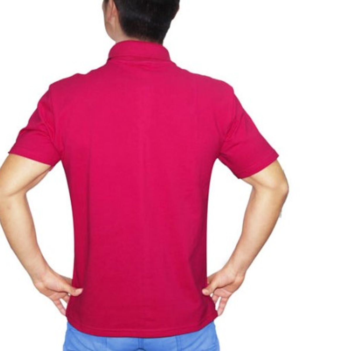 GENERICO - POLO CAMISERO MANGA CORTA COLOR FUCSIA