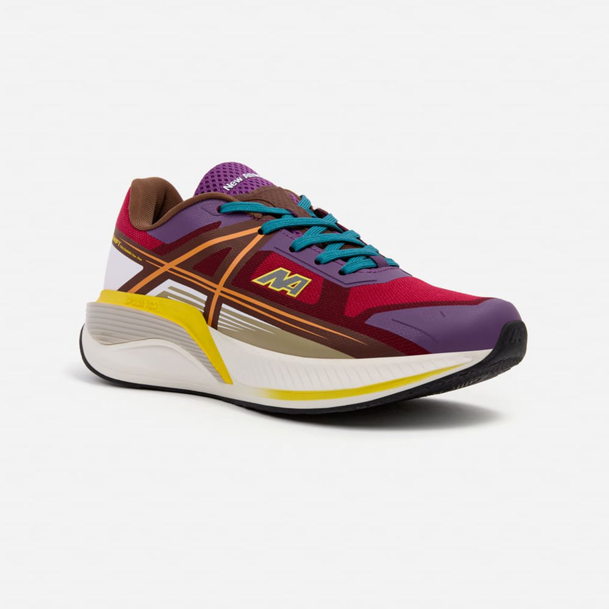 NEW ATHLETIC - Zapatillas New Athletic Running Spoom116 Guinda Con Morado Mujer
