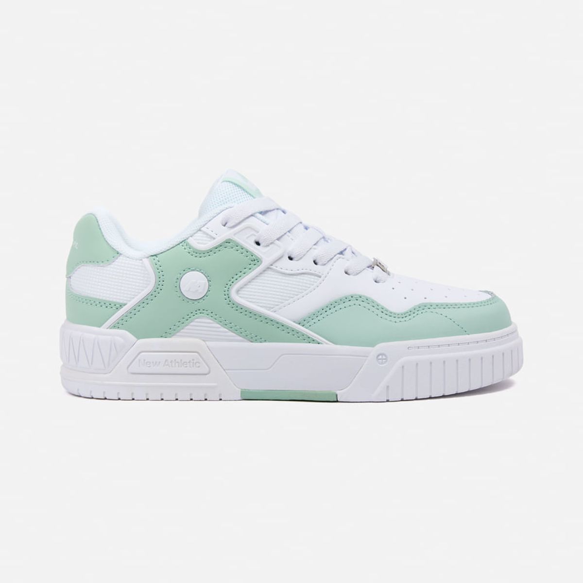 NEW ATHLETIC - Zapatillas New Athletic Skateboarding Square96 Blanco Con Verde Jade Mujer