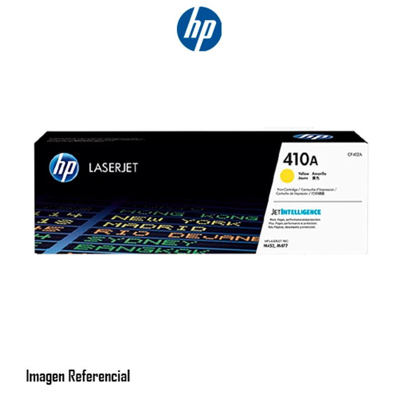 HP - TONER HP CF412A 410A AMARILLO PRO M477 23KPG PN CF412A