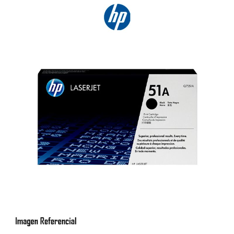 HP - TONER HP Q7551A 51A LJ P3005 M3027 NEGRO PN Q7551A