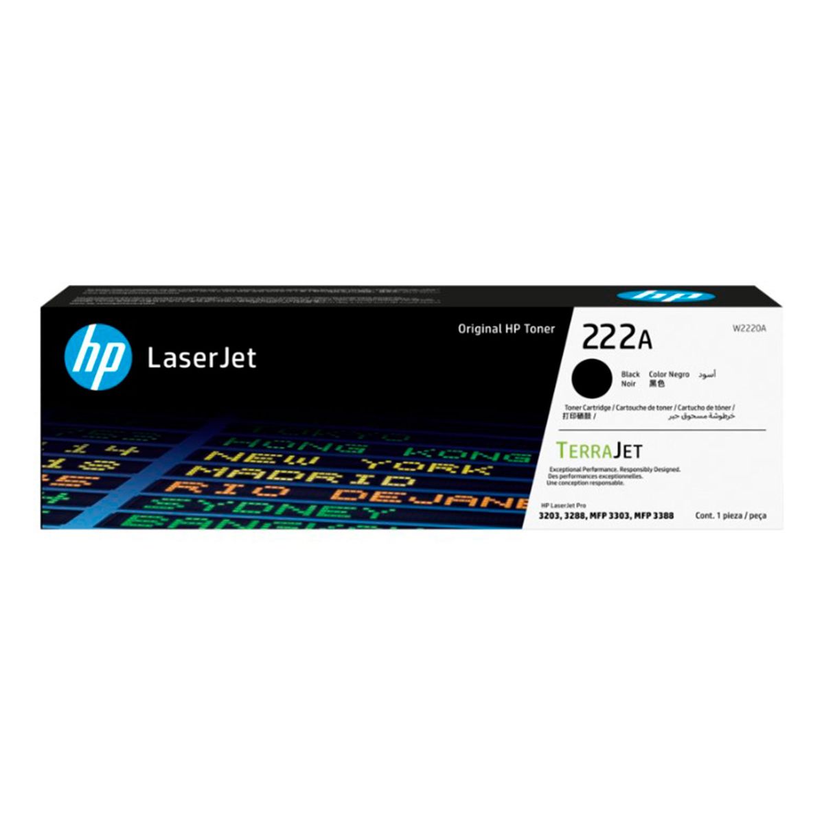 HP - TONER HP W2220A 222A LJ M3303 NEGRO 1300 PGS PN  W2220A