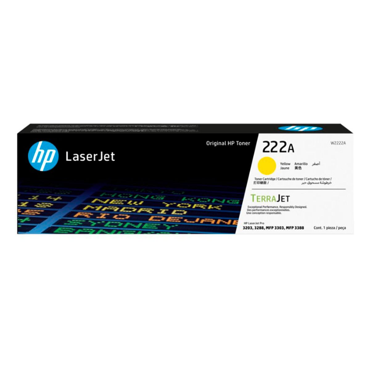 HP - TONER HP W2222A 222A LJ M3303 AMARILLO 1200 PGS PN W2222A