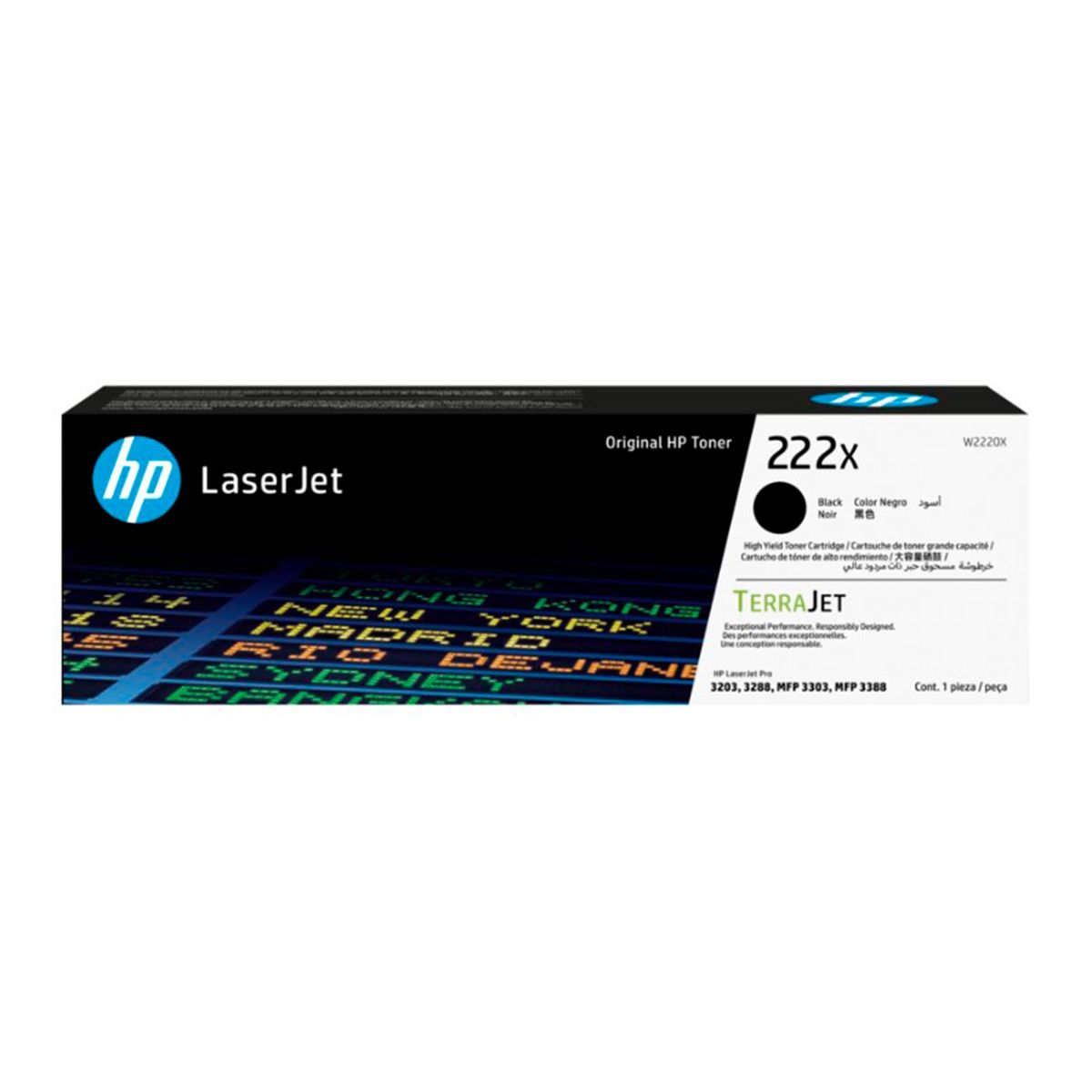 HP - TONER HP W2220X 222X LJ M3303 NEGRO 3200 PGS PN  W2220X