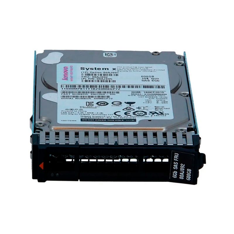 LENOVO - DISCO LENOVO 600GB 10K SAS 25 G3HS PN 00AJ091 00AJ092