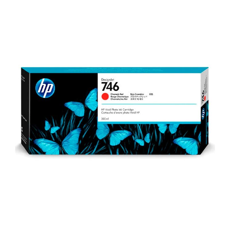 HP - TINTA HP P2V81A 746 300ML CHROMATIC RED PARA Z6 Z9 PN P2V81A
