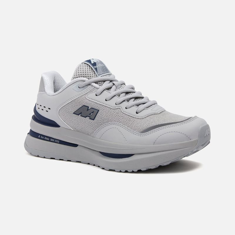 NEW ATHLETIC - Zapatillas New Athletic Lifestyle Rubbing174 Gris Con Azul Oscuro Hombre
