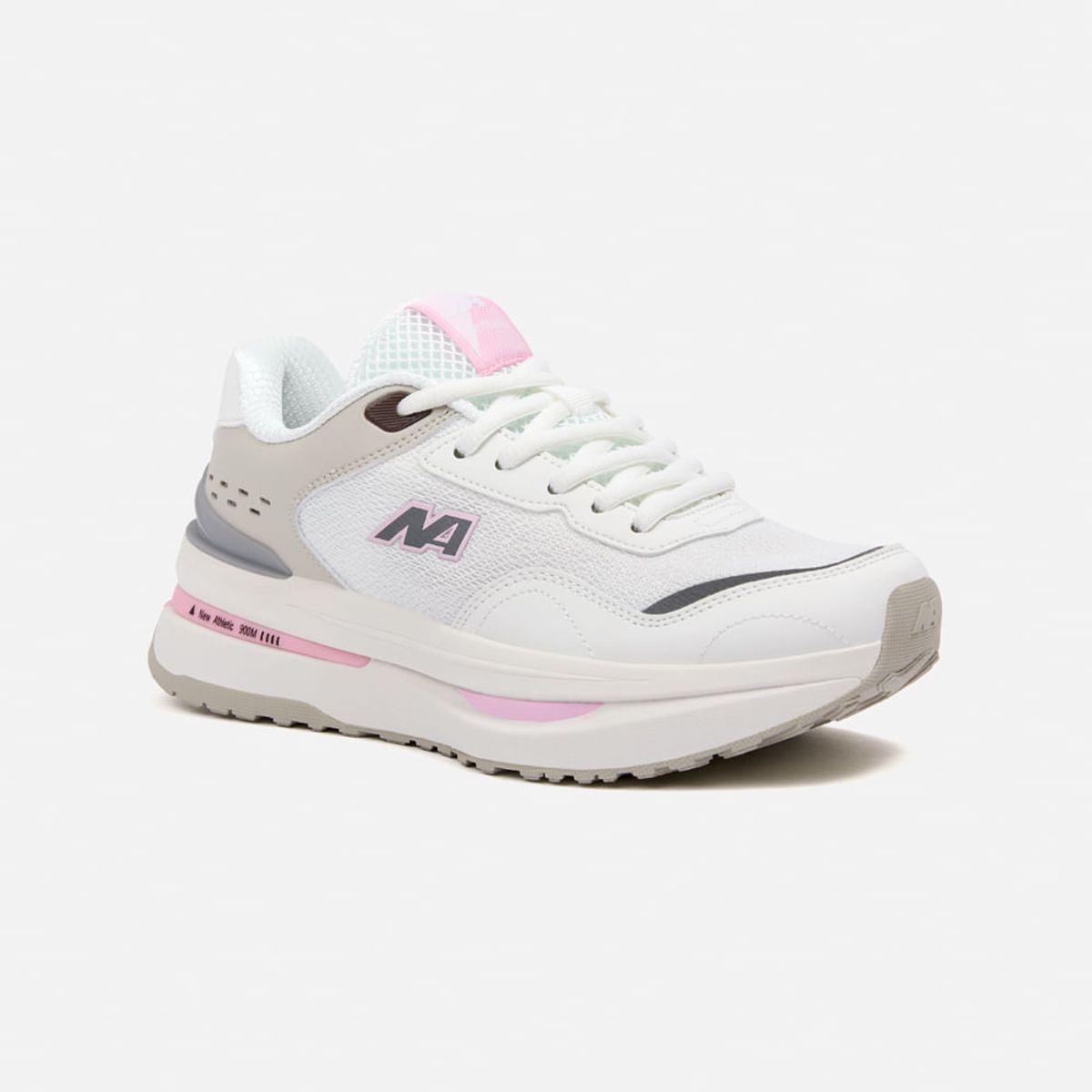 NEW ATHLETIC - Zapatillas New Athletic Lifestyle Rubbing174 Crema Con Rosado Mujer