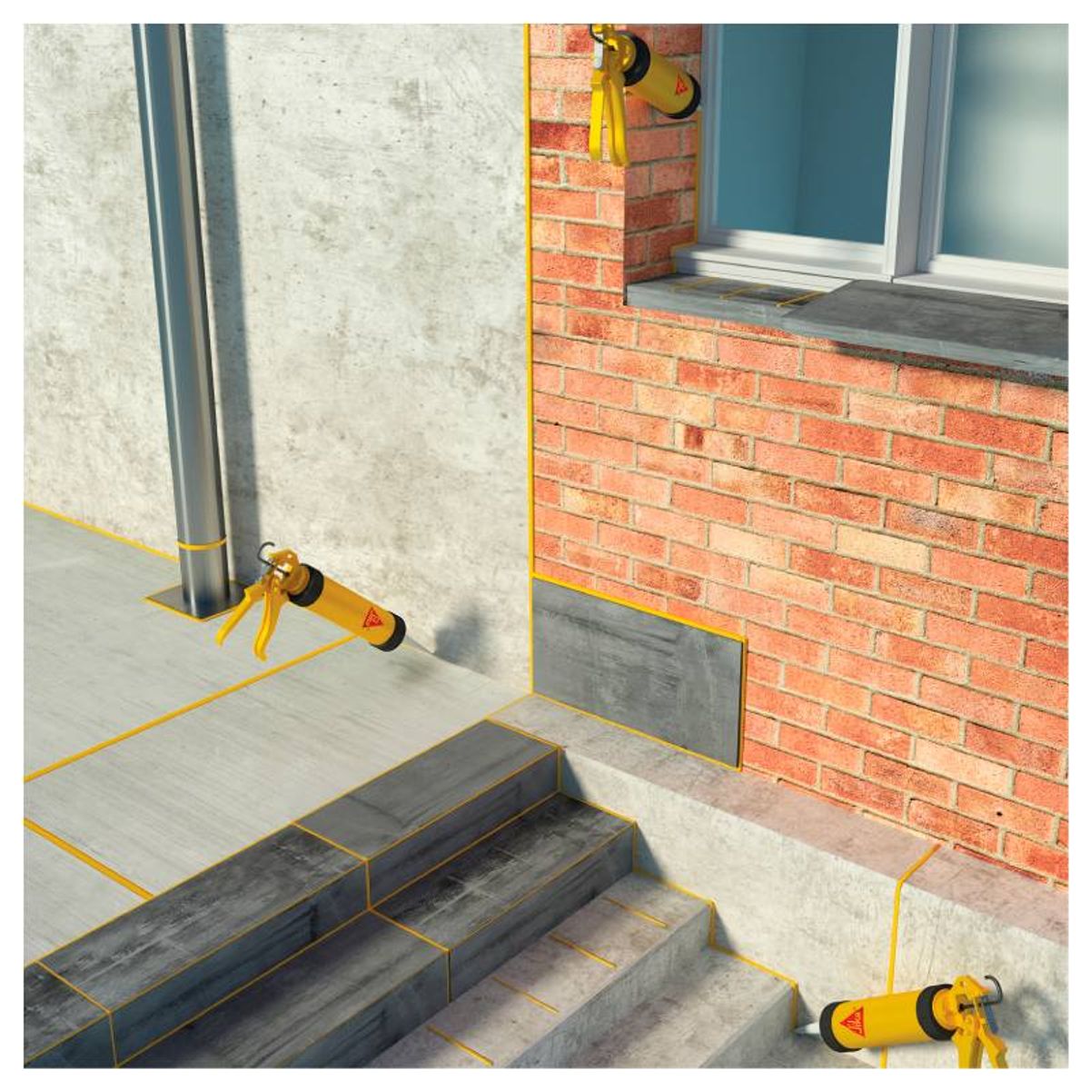 SIKA - Pack 2 Sellador de juntas Sikaflex-11 FC Purform Gris x 300ml