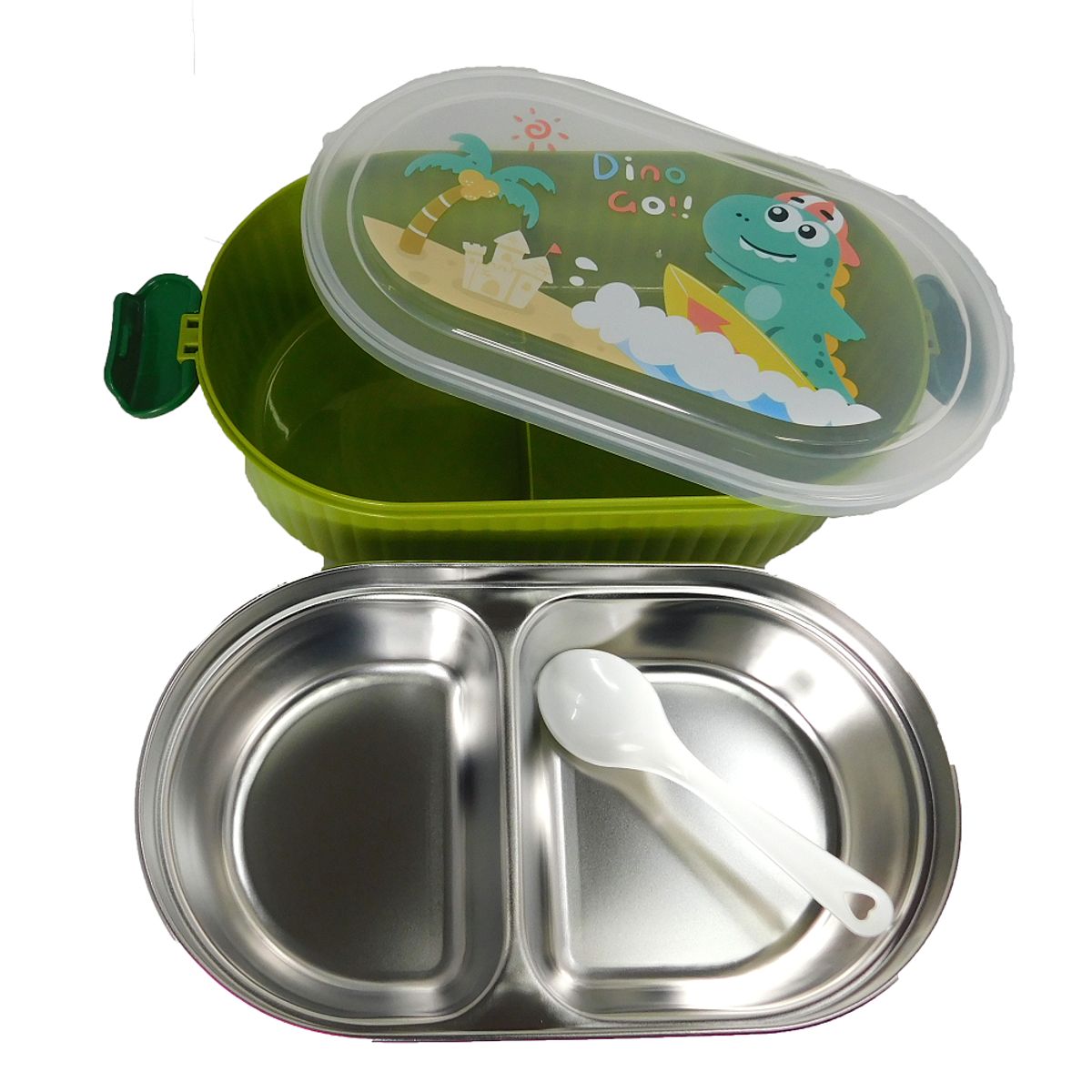 GENERICO - Taper fiambrero 2 compartimentos con cubierto - Niños