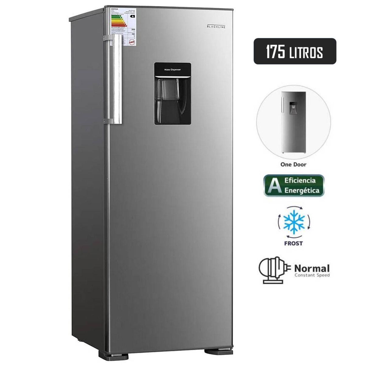 BLACKLINE - Refrigeradora BLACKLINE 175L Frost 1PD Inox