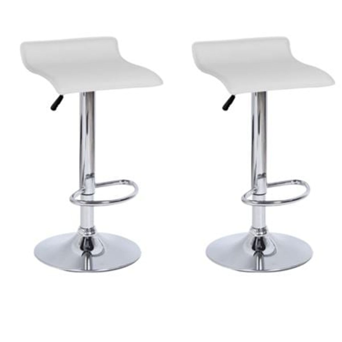 DECORPLAS - Set x 2 Banco de Bar Giratorio Blanco Valencia Decorplas