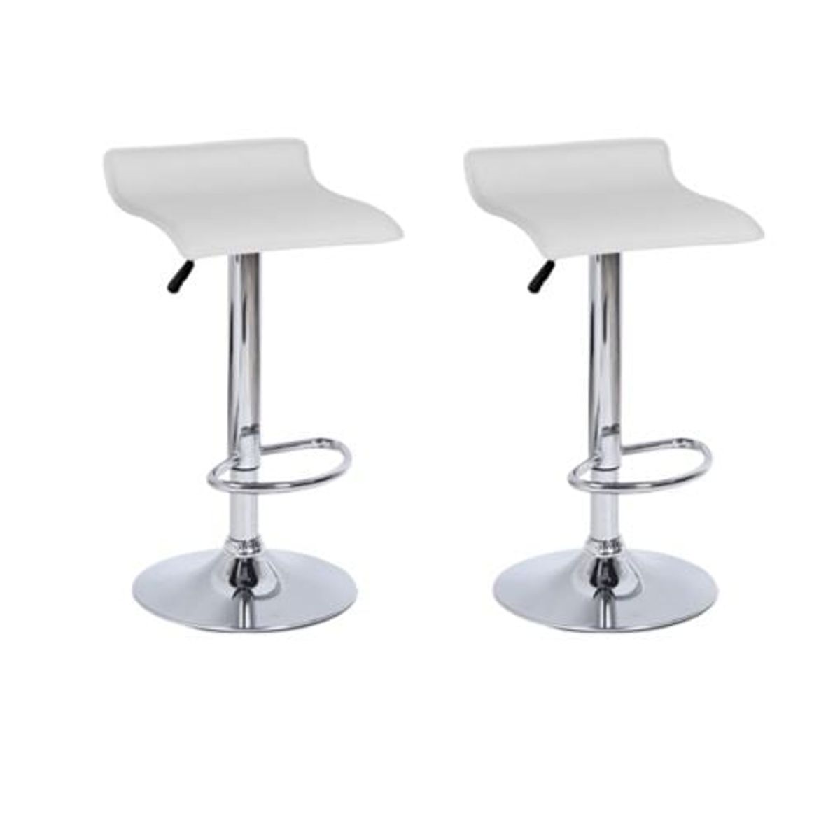 DECORPLAS - Set x 2 Banco de Bar Giratorio Blanco Valencia Decorplas