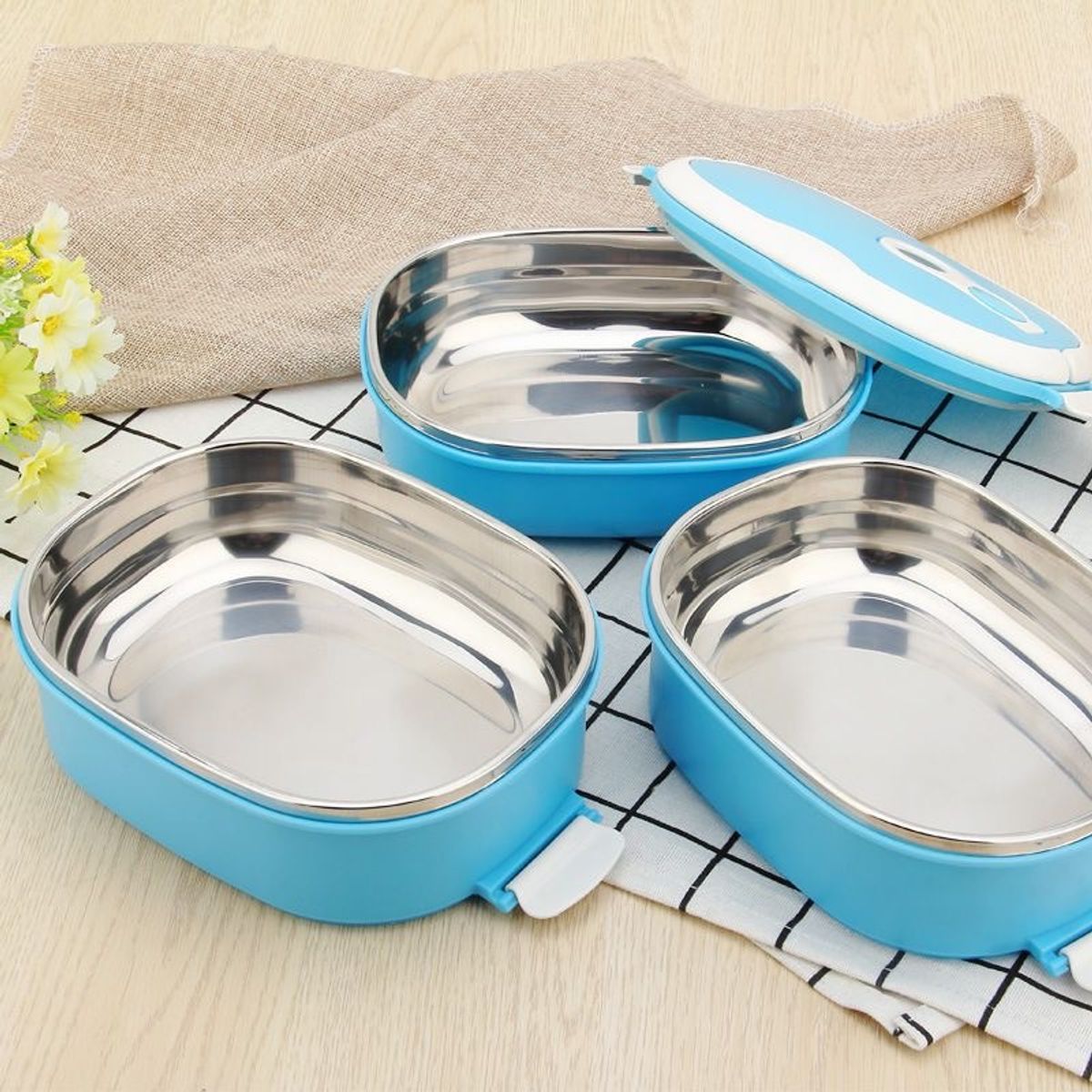 GENERICO - Táper fiambrero acero inoxidable con tapa - Varonil