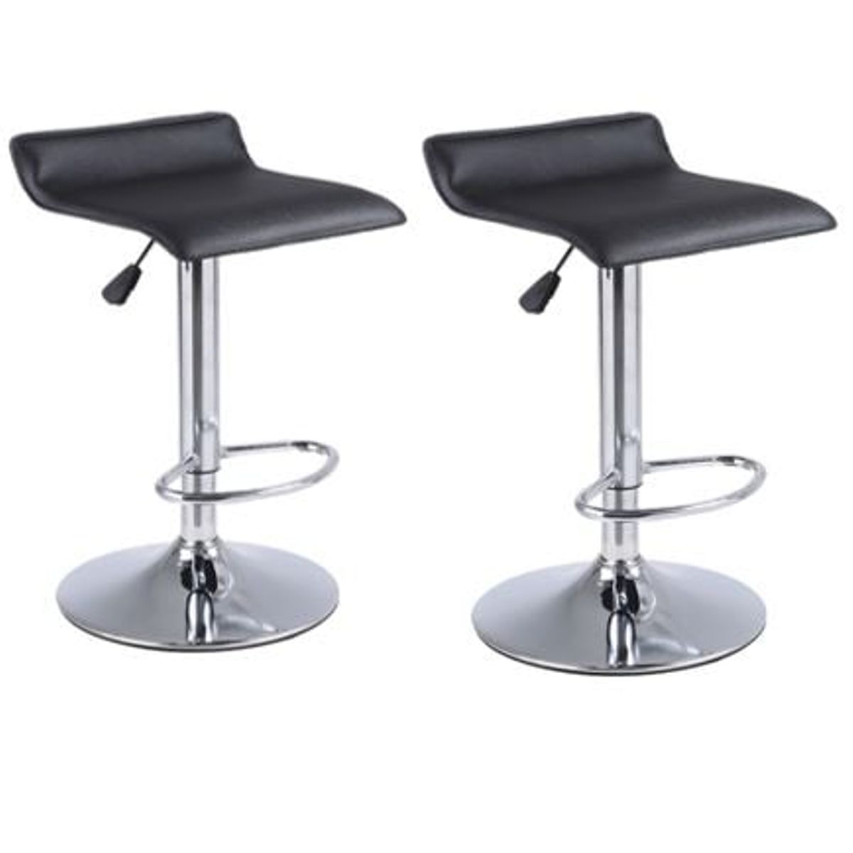 DECORPLAS - Set x 2 Banco de Bar Giratorio Negro Valencia Decorplas