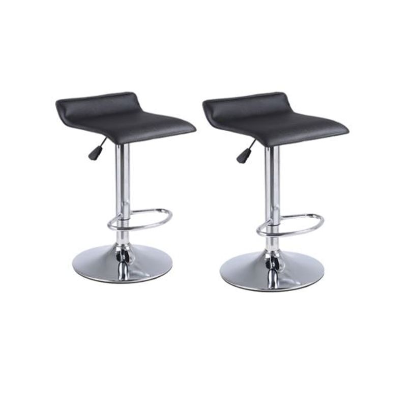 DECORPLAS - Set x 2 Banco de Bar Giratorio Negro Valencia Decorplas