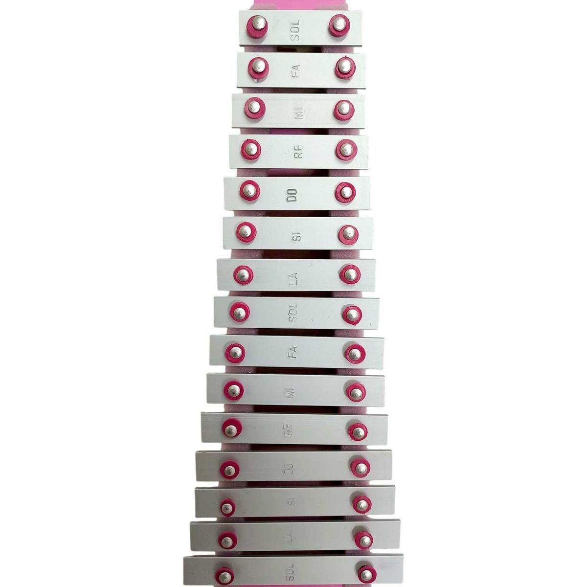 GENERICO - Xilofono Nacional Metalofono 2/8 Octavas de 15 teclas - Rosa