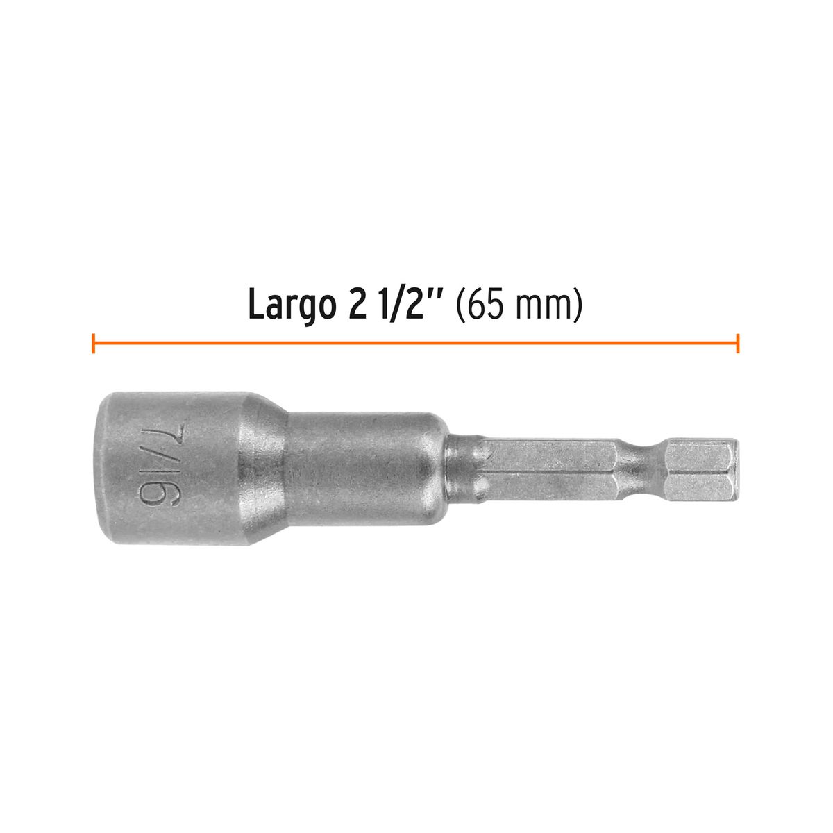 TRUPER - Estuche con 5 Dados Magnéticos de 7/16" Largo 2-1/2"