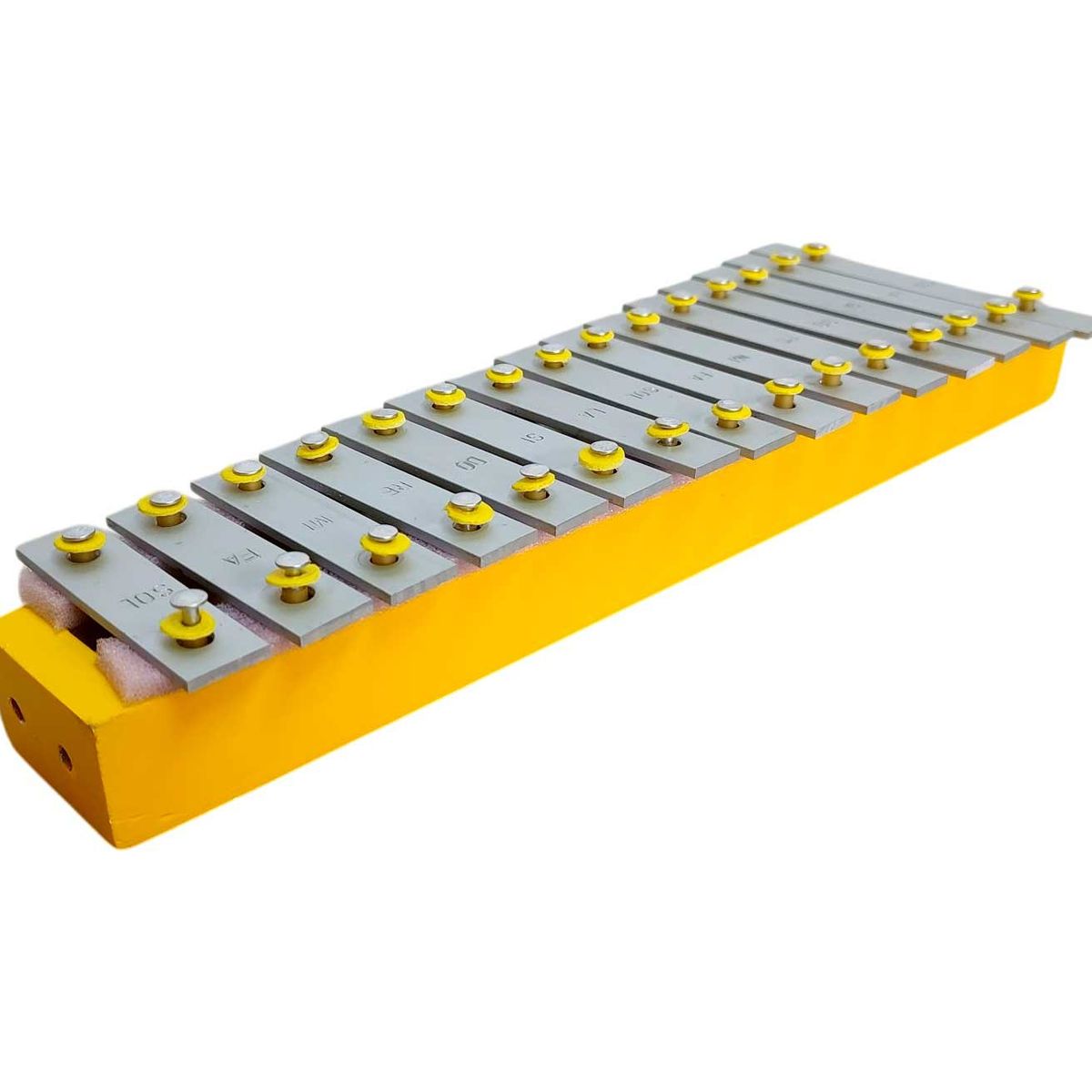 GENERICO - Xilofono Nacional Metalofono 2 Octavas d 15 Notas - Amarillo