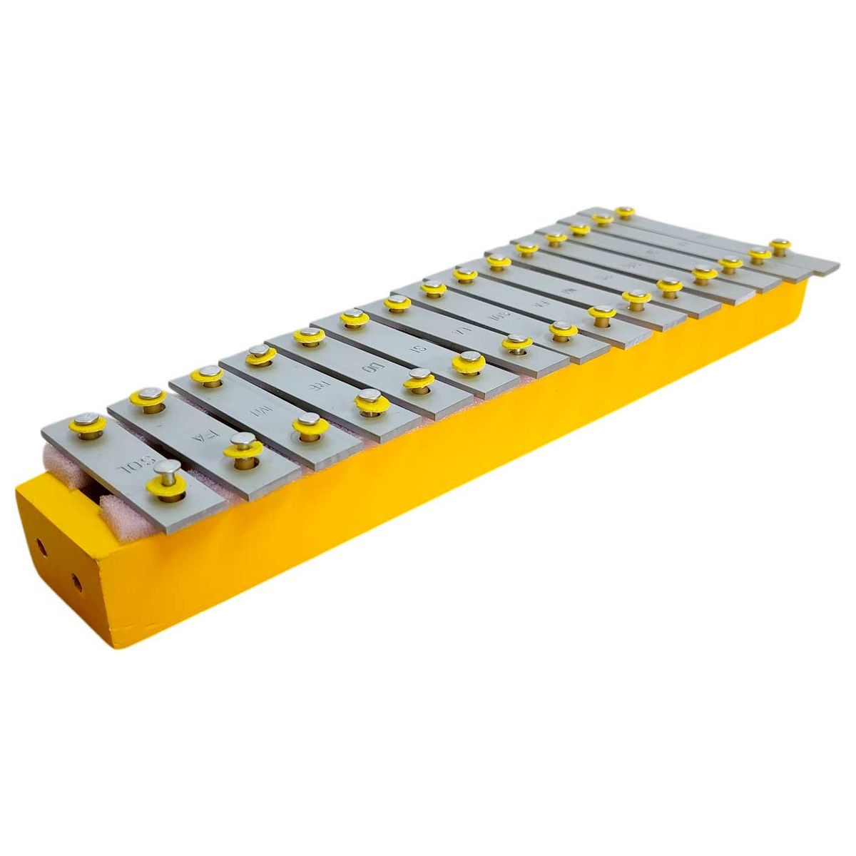 GENERICO - Xilofono Nacional Metalofono 2 Octavas d 15 Notas - Amarillo