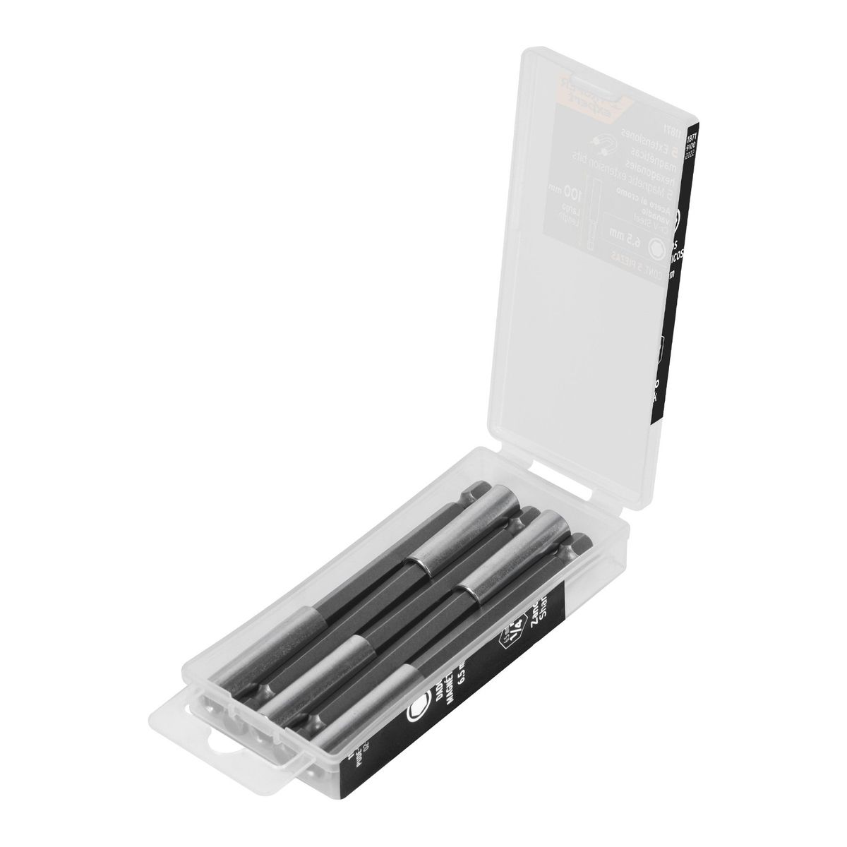 TRUPER - Estuche con 5 Extensiones de 100 mm Magnéticas