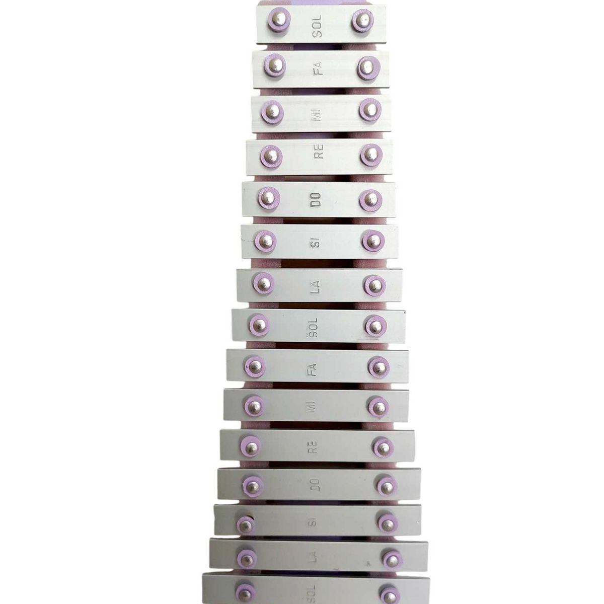 GENERICO - Xilofono Nacional Metalofono 2/8 Octavas de 15 teclas - Lila