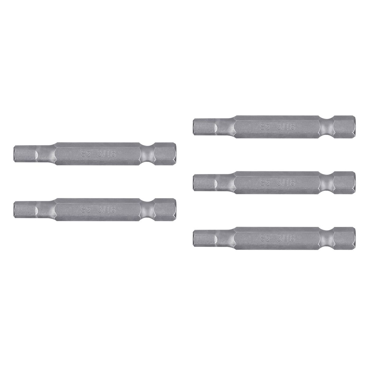 TRUPER - Estuche con 5 Puntas Hexagonales de 3/16 mm Largo 2 Pulg