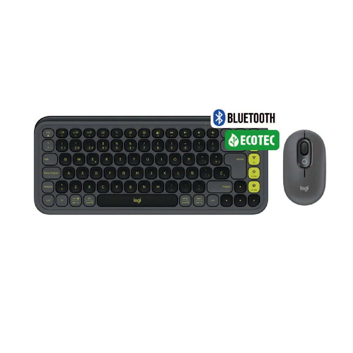LOGITECH - Teclado Bluetooth + Mouse Logitech Pop Icon Grafito