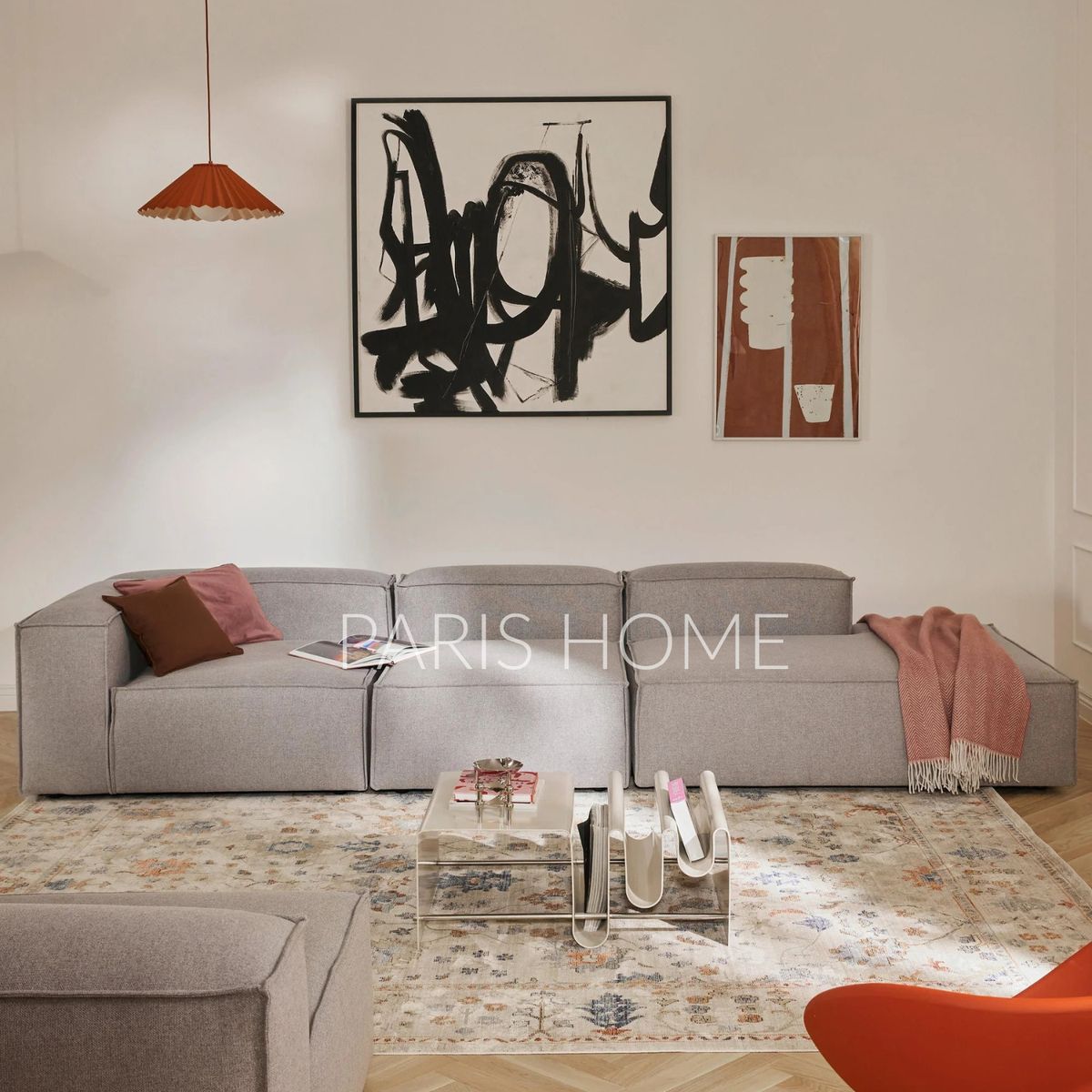 GENERICO - Seccional Izquierdo Divan Modular Grande Monarch Tejido - Gris