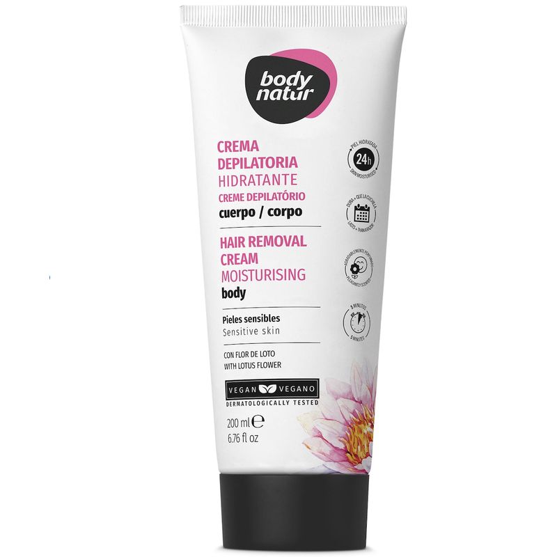 BODY NATUR - CREMA DEPILATORIA HIDRATANTE CORPORAL PIELES SENSIBLES 200ml