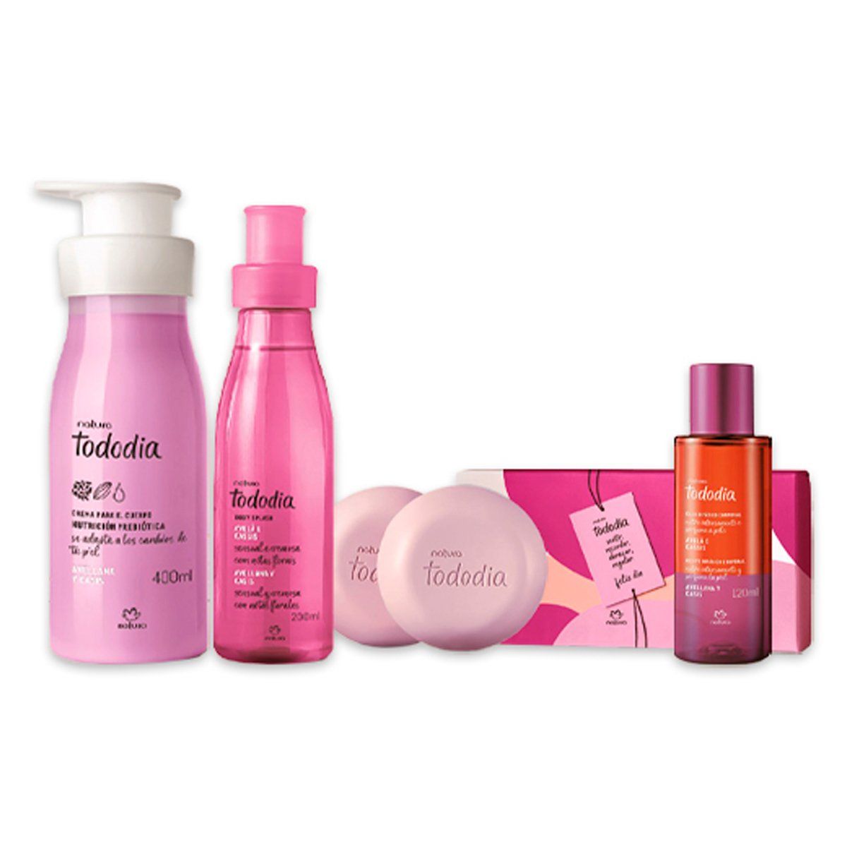 NATURA - Tododia Avellana y Casis Spray con Crema Jabones y Oleo