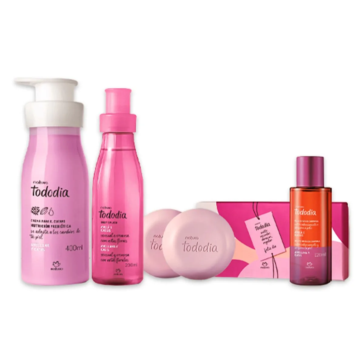 NATURA - Tododia Avellana y Casis Spray con Crema Jabones y Oleo