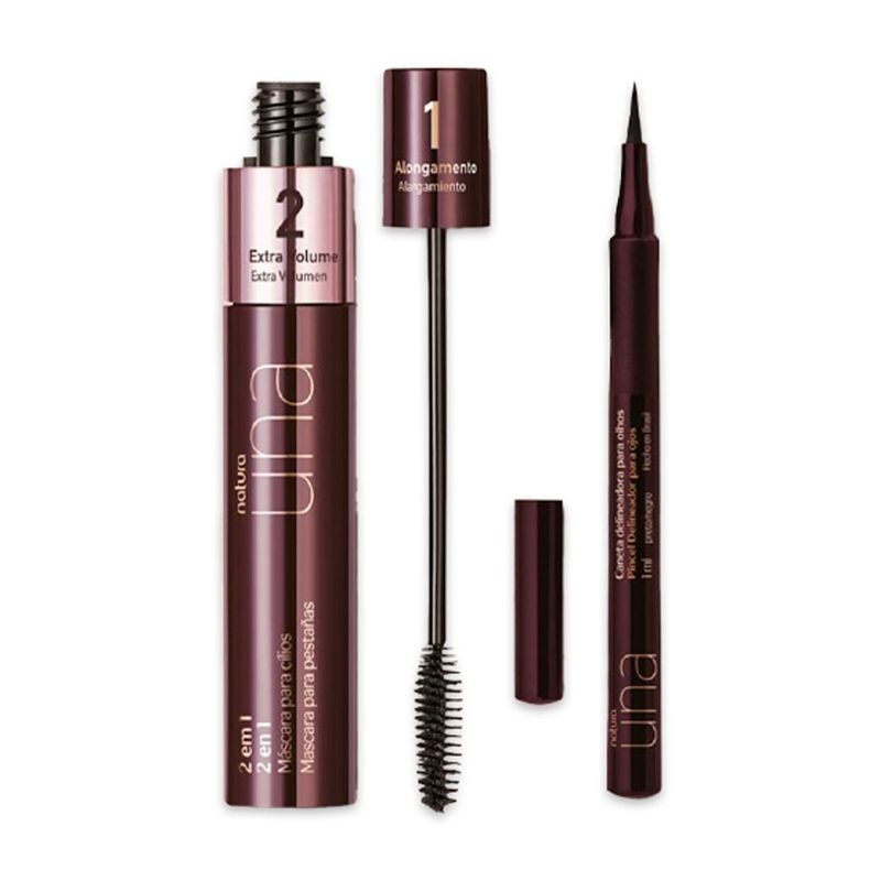 NATURA - KIT UNA OJOS Máscara para Pestañas 2 en 1 con Delineador