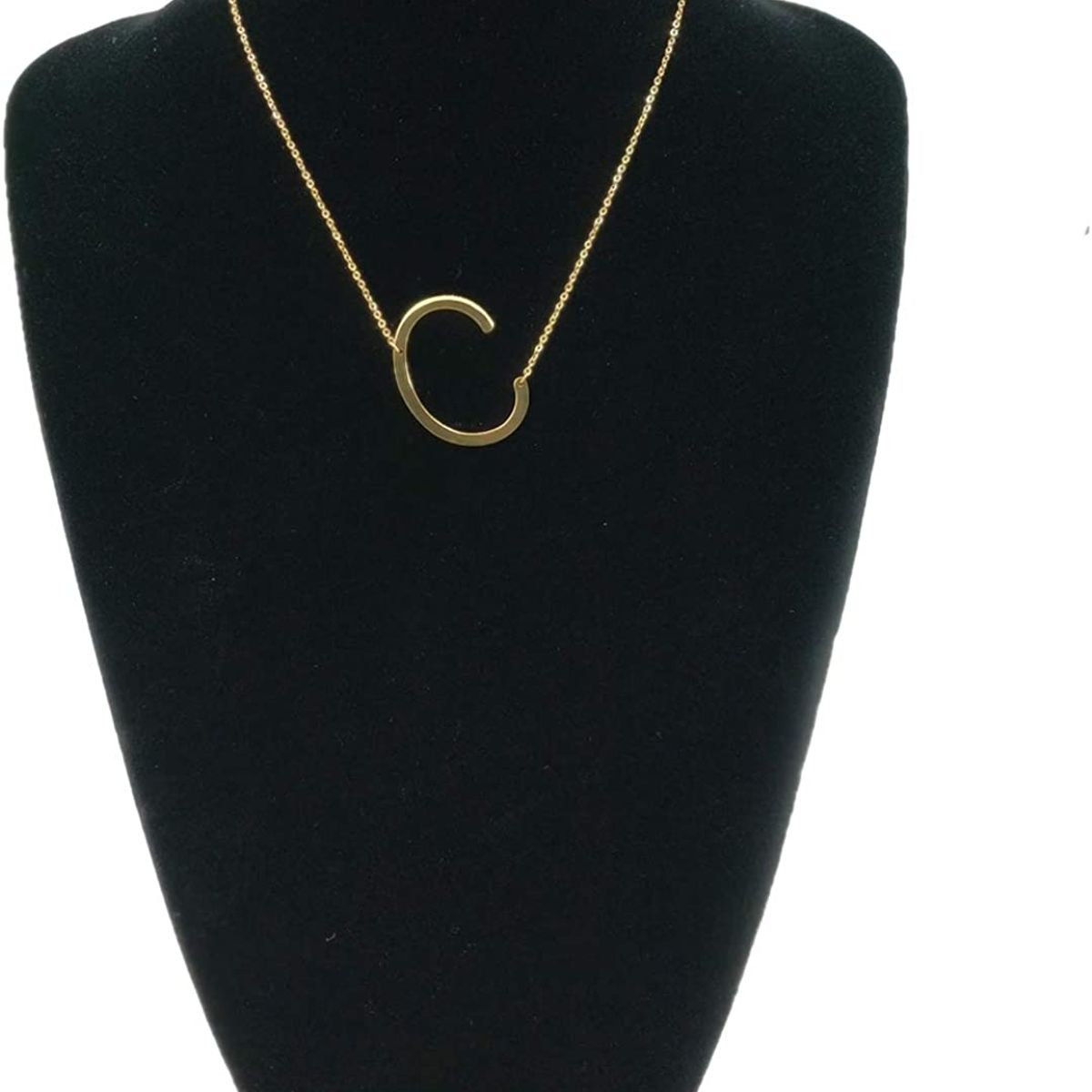 GENERICO - Collar con inicial en acero inoxidable C