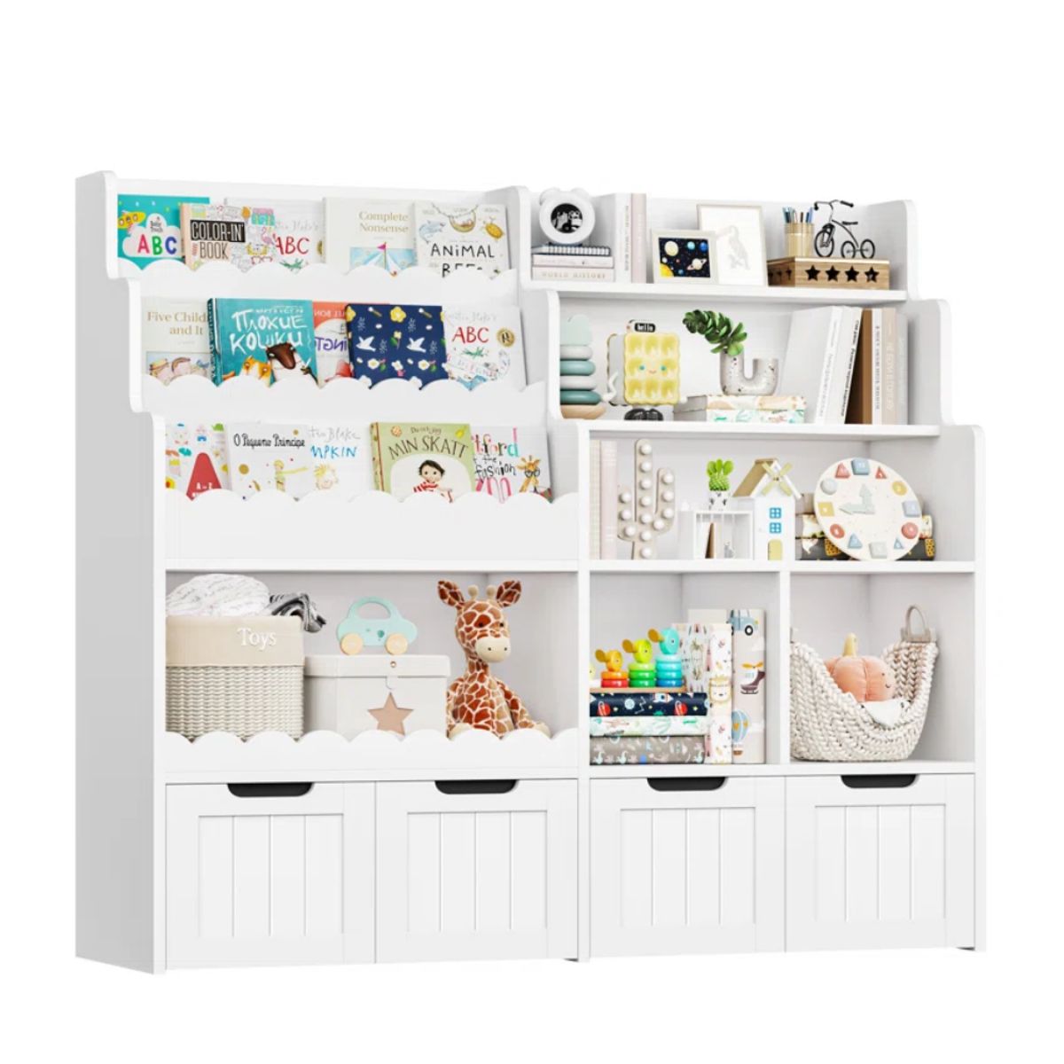 GENERICO - Estante Organizador Librero Infantil Balu Blanco Petrox Home