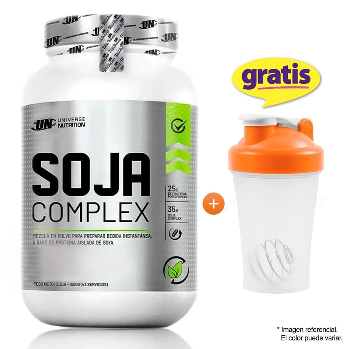 UNIVERSE NUTRITION - Soja Complex 1.5 kg UN - Vainilla Proteína de Soya
