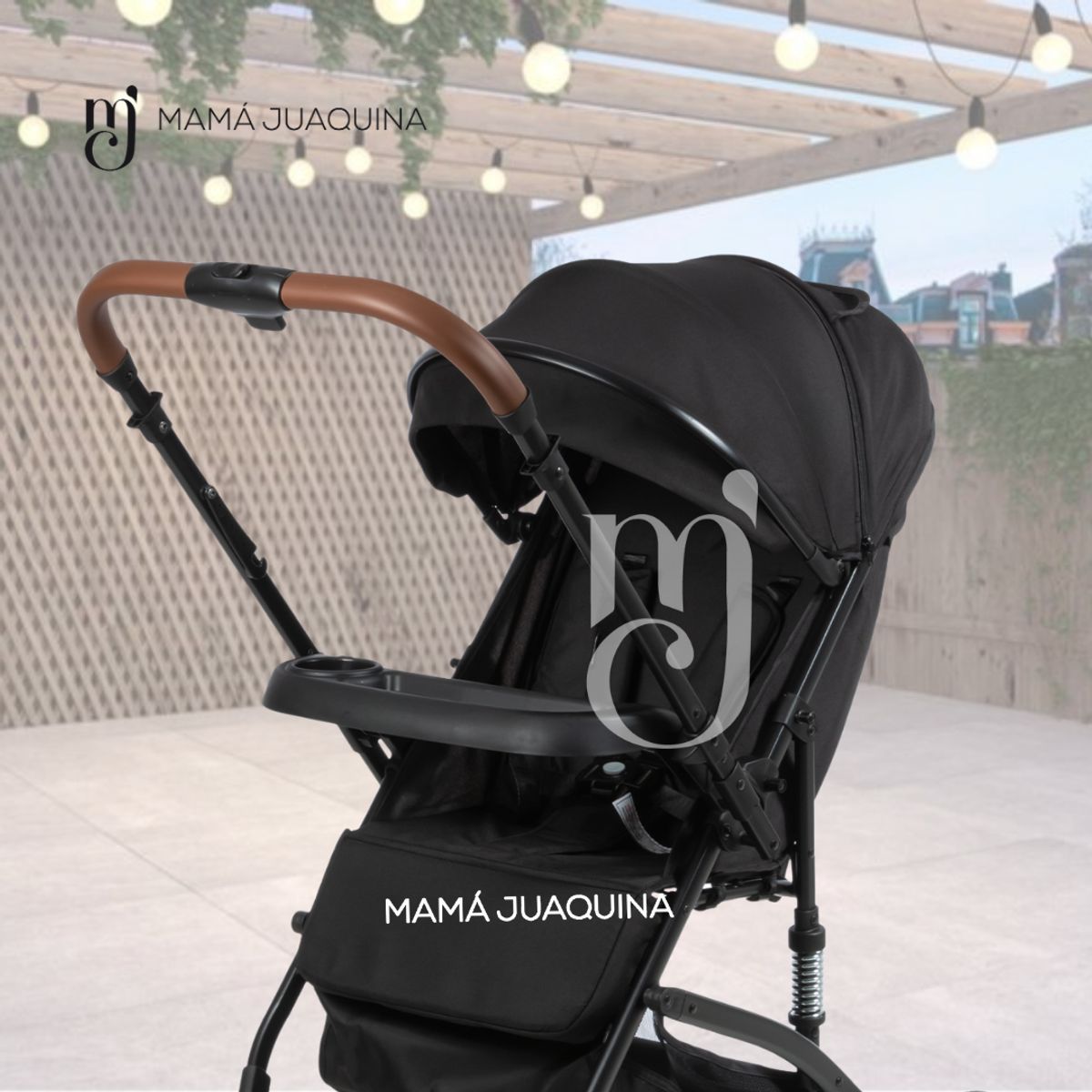 BEAUTIFUL - Coche de Paseo para Bebé «ANDALE» con Mango Reversible Negro