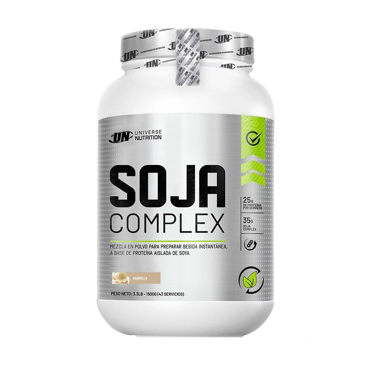 UNIVERSE NUTRITION - PROTEÍNA SOJA COMPLEX 1.5 KG UNIVERSE VAINILLA NUTRITION MÁS OBSEQUIO