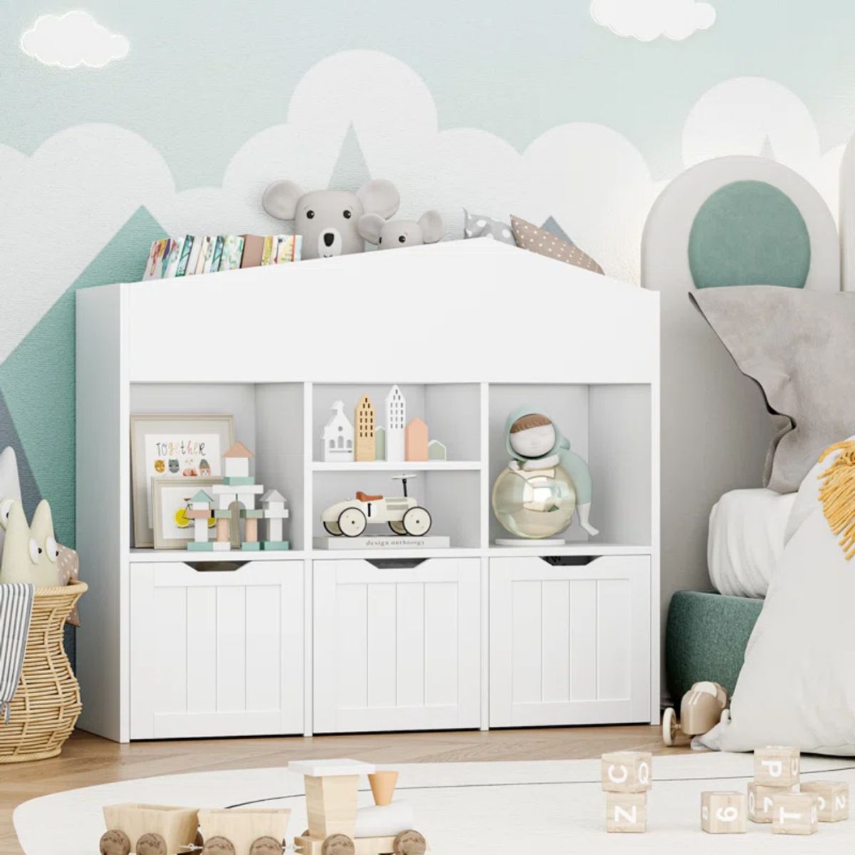 GENERICO - Estante Librero Organizador Miranda Blanco Petrox Home