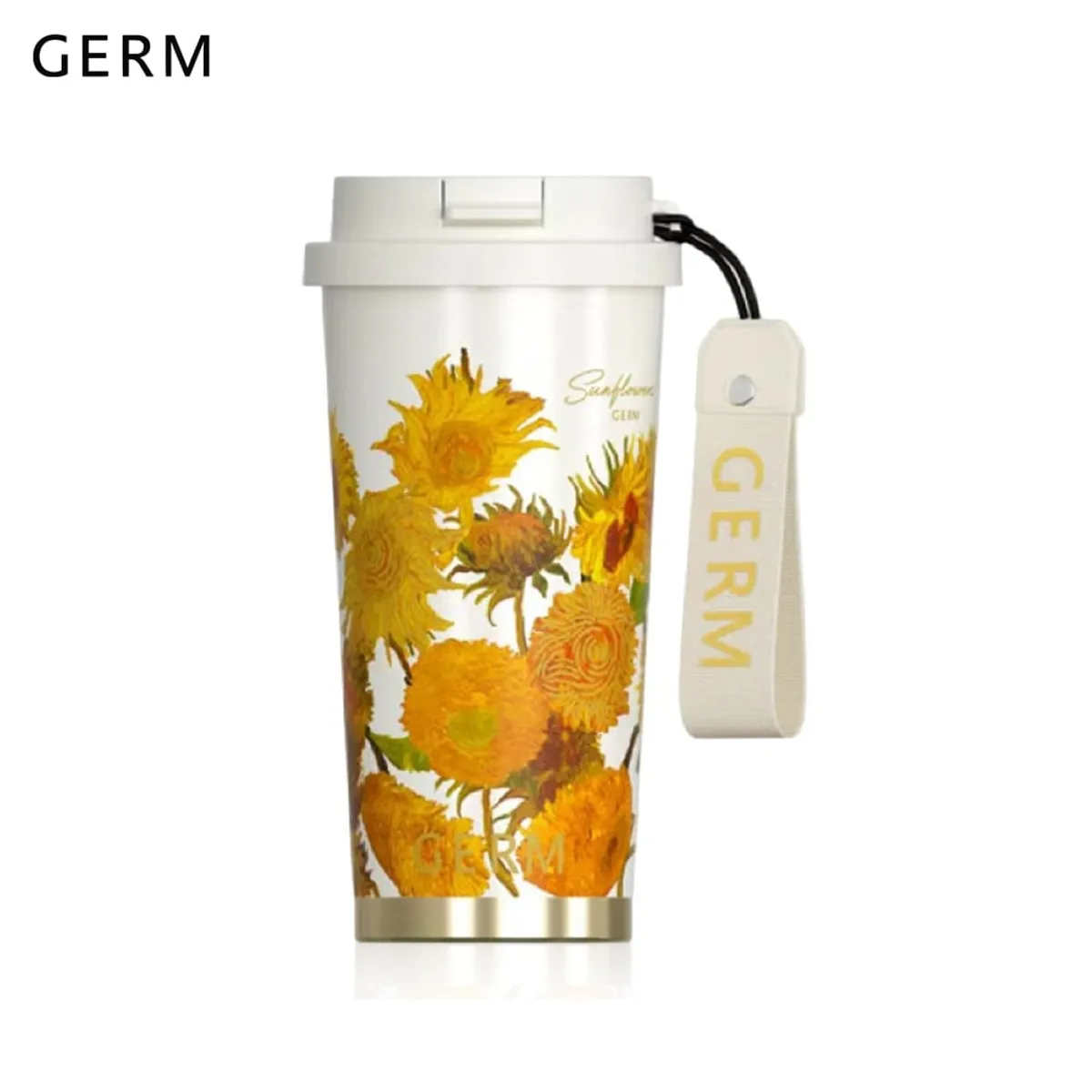 GERM - Vaso Térmico Germ De Acero Inox Girasoles 500ml / 19.6 Oz