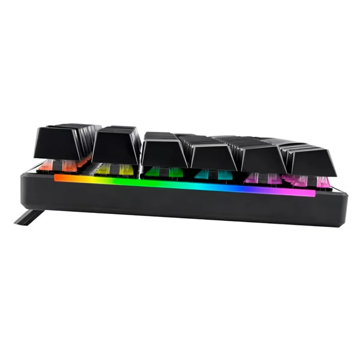 SEISA - Teclado Gamer Mecánico Retroiluminado con Luces Led RGB DN-K104