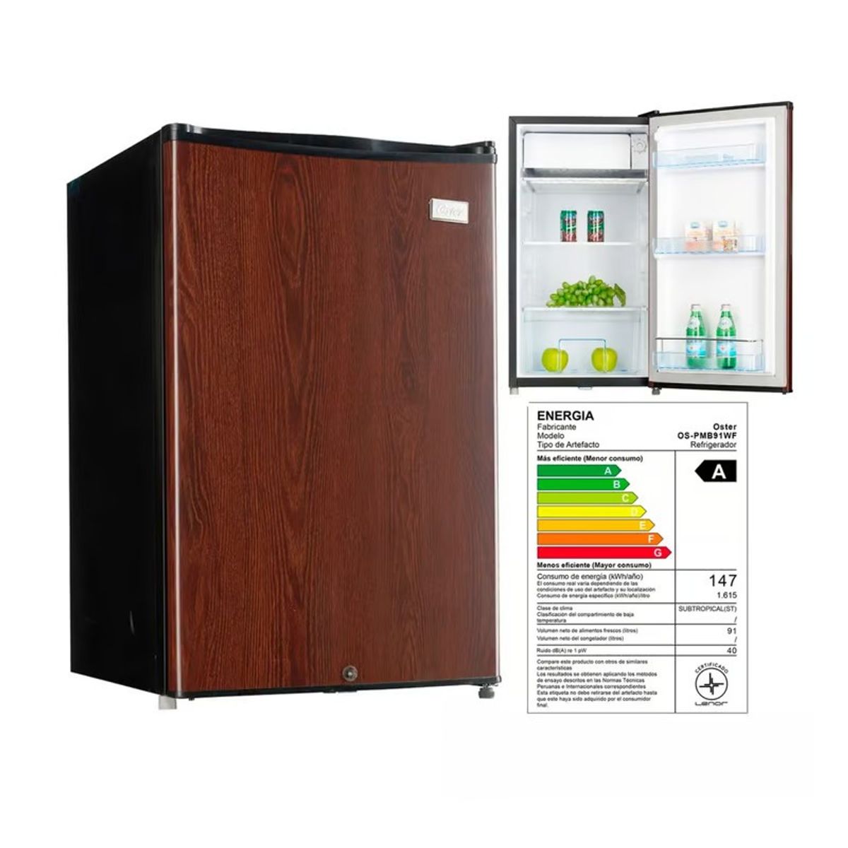 OSTER - Frigobar Oster de 91 Litros OS PMB91 WF
