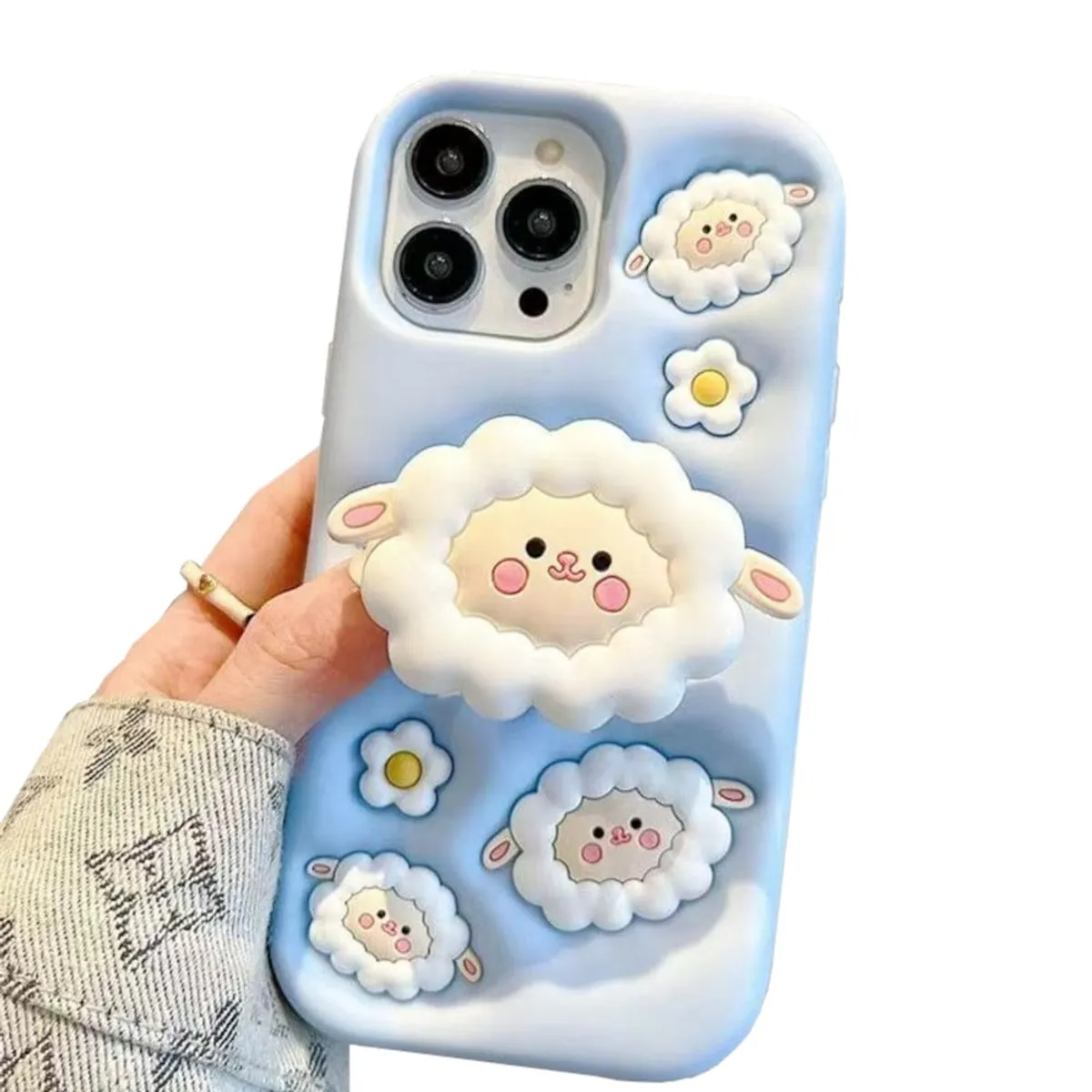 OEM - Case Compatible con iPhone 16 Pro Tridicolor Sheep