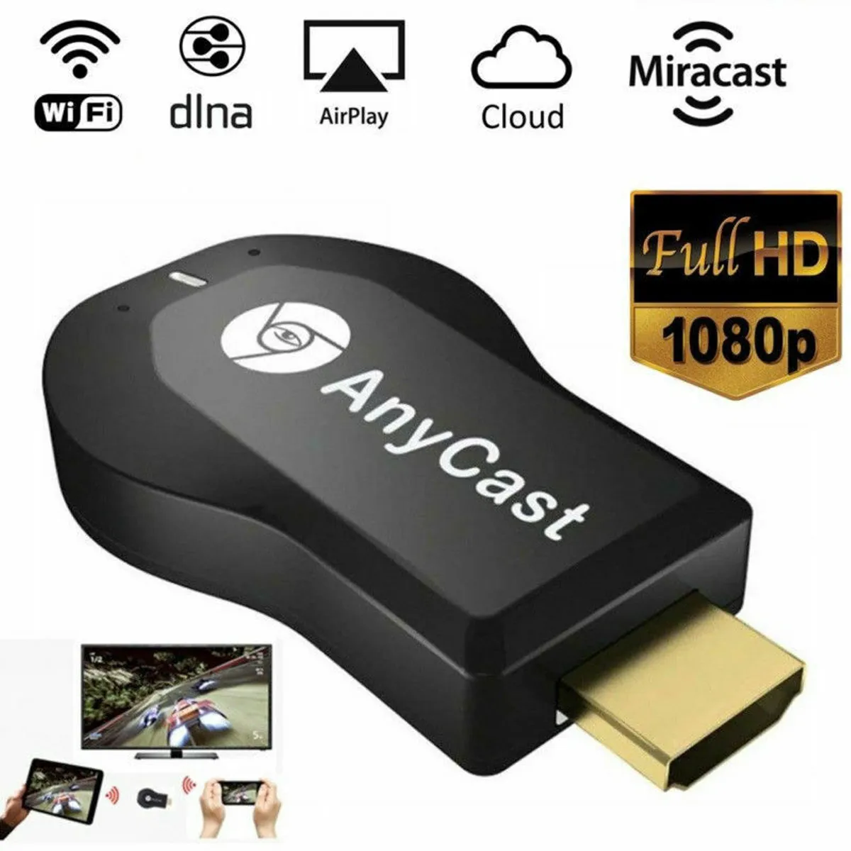 GENERICO - Anycast M9 Plus Miracast Dongle Mirascreen Hdmi Ez