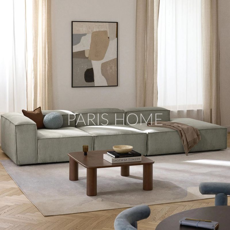 GENERICO - Seccional Izquierdo Divan Modular Grande Monarch Pana - Gris