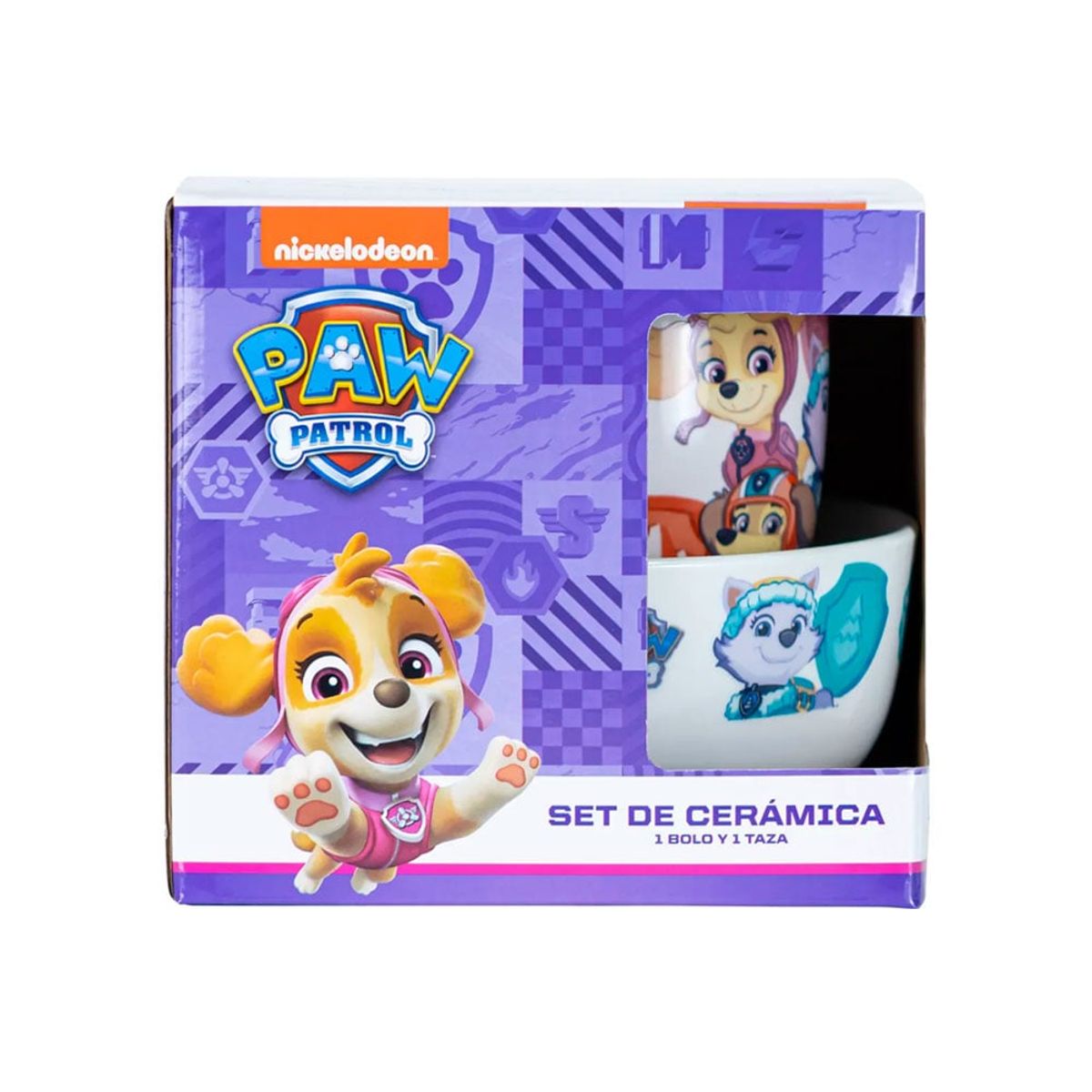 SCOOL - Vajilla infantil Ceramica 2Pz Paw Patrol Niña Scool 704064
