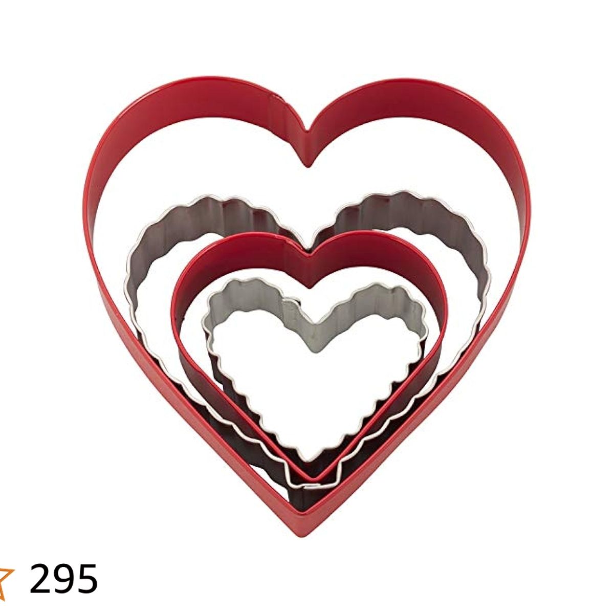 WILTON - Juego de cortadores de galletas 4 pzas  de forma de corazones